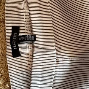 Ellen Tracy Black and White Striped Skirt